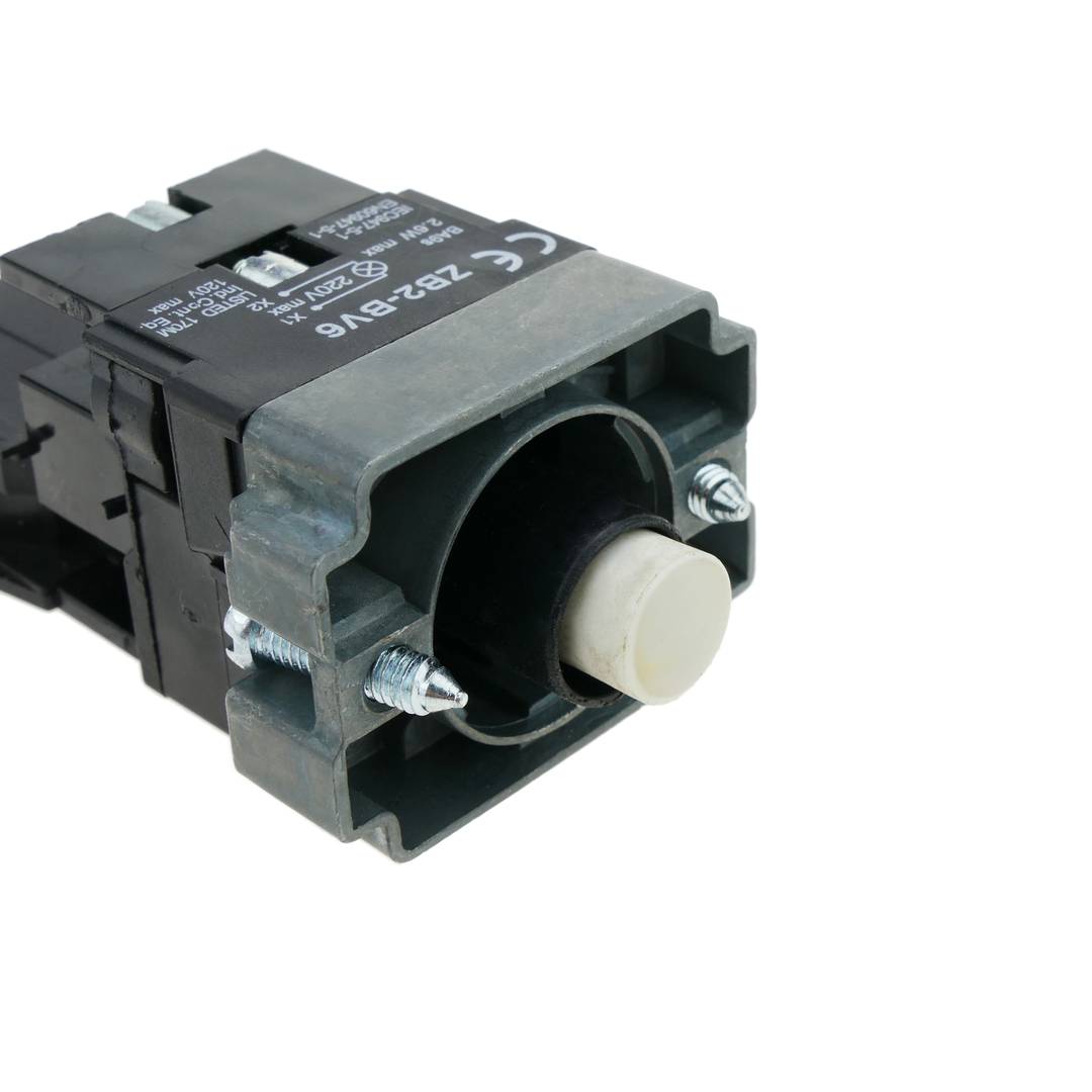 Pulsante interruttore di blocco 22mm 400V 10A con luce a LED bianca
