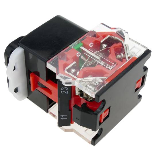 Interruptor de doble pulsador momentáneo 22mm 1NO1NC 500V 10A con bloqueo