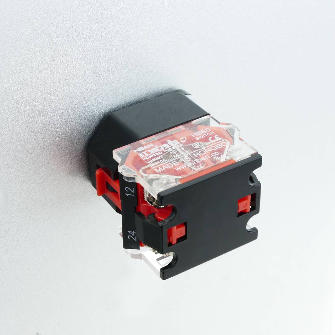 Interruptor de doble pulsador momentáneo 22mm 1NO1NC 500V 10A con bloqueo