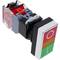 Interruptor de doble pulsador momentáneo 22mm 1NO1NC 500V 10A con bloqueo y luz