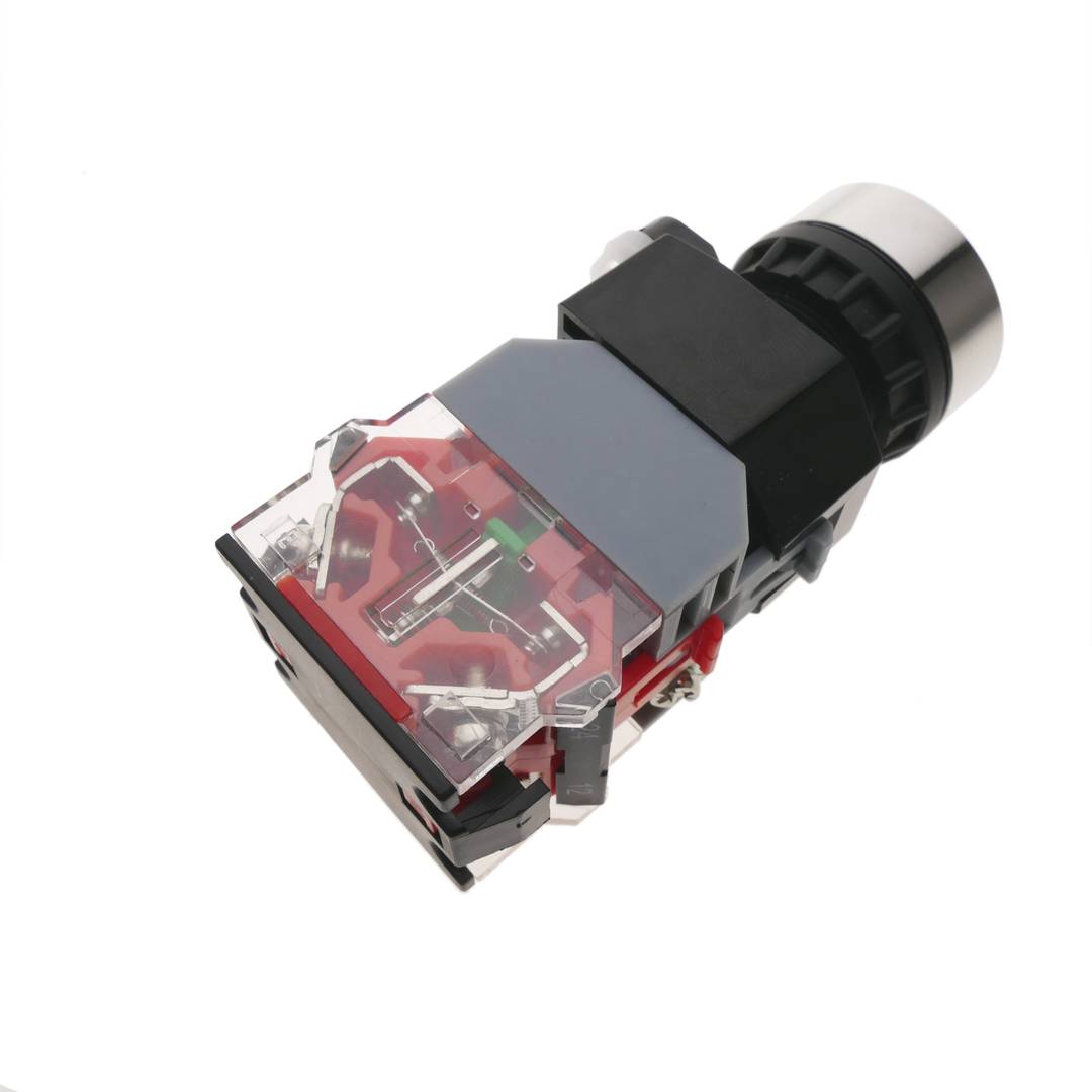 Pulsador de enganche 22mm 220V 10A con luz LED