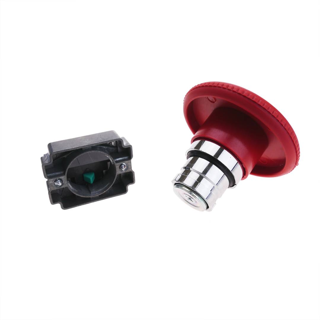 Bouton-poussoir pour l'arret d'urgence 22mm 1NO 400V 10A avec verrouillage champignon 60mm