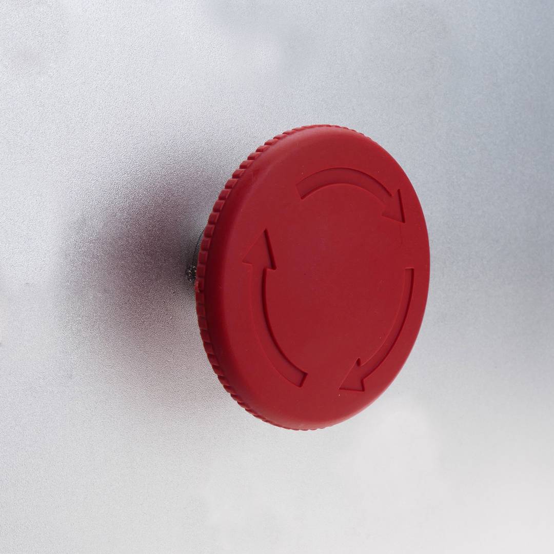 Bouton-poussoir pour l'arret d'urgence 22mm 1NO 400V 10A avec verrouillage champignon 60mm