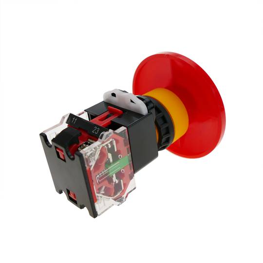 Emergency stop push button 22mm 1NO 1NC 500V 10A with locking mushroom 60mm