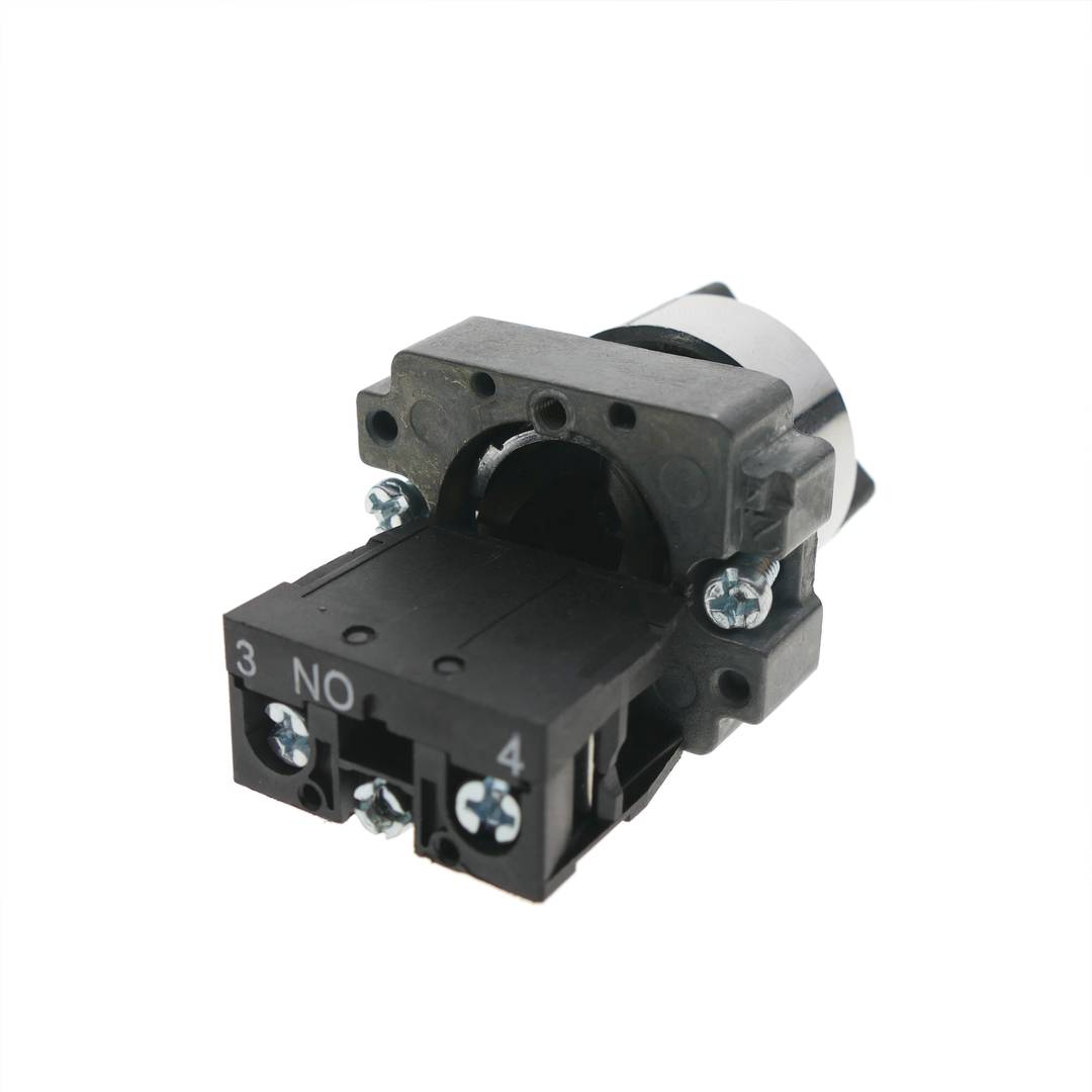 Selector rotatorio momentáneo 22mm 1NO 400V 10A normal abierto