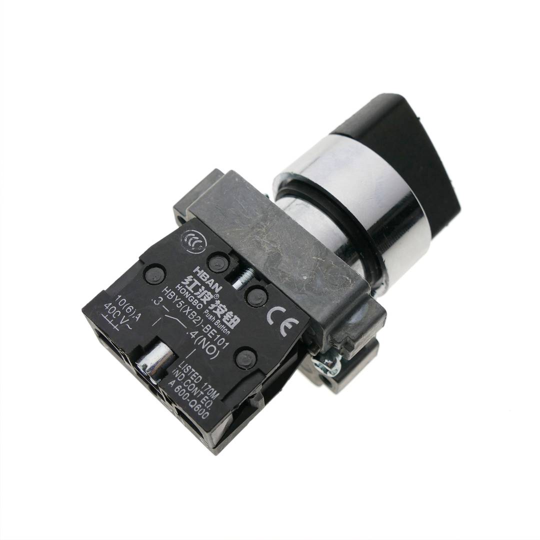 Selector rotatorio momentáneo 22mm 1NO 400V 10A normal abierto