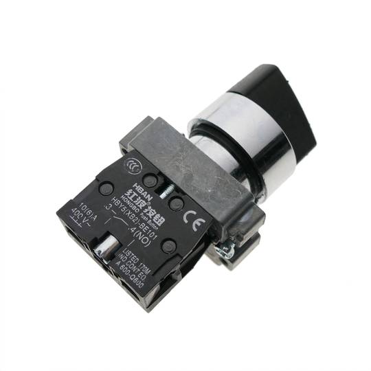 Selector rotatorio momentáneo 22mm 1NO 400V 10A normal abierto