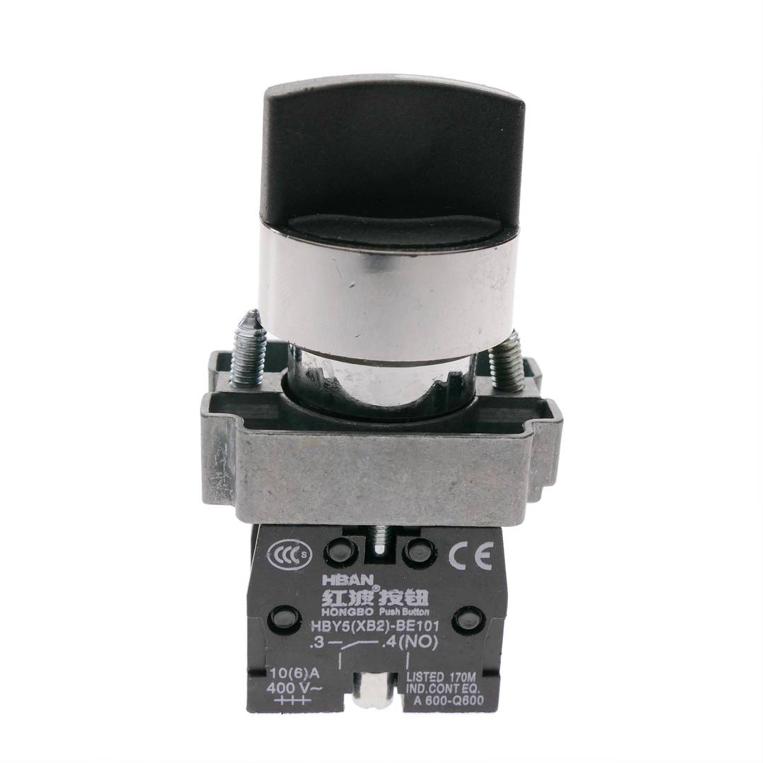 TRIPERSON 22mm 1 NO 1 NC 2 Positions Momentary Maintained Rotary Select Selector Switch 440V 10A