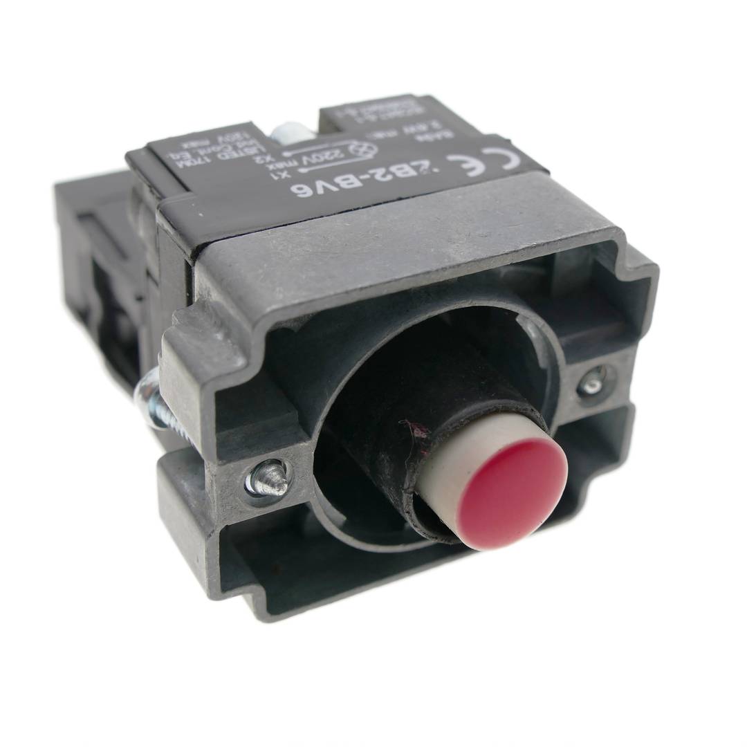 Comutador rotativo 22mm 400V 10A com trava de 2 posições com luz LED vermelha