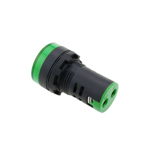 Luz piloto LED de 22 mm para paneles de control 220 VAC verde