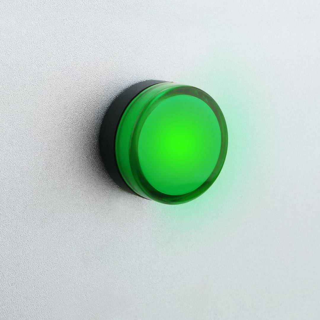 LED indicator pilot light 22mm for 220 VAC for control panel green