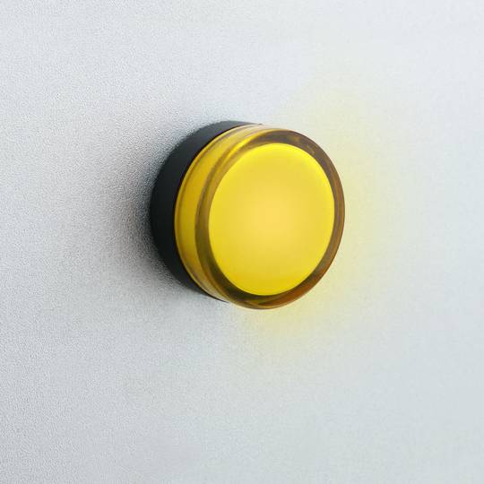 LED Pilot Licht 22mm für Bedienfelder 220 VAC gelb