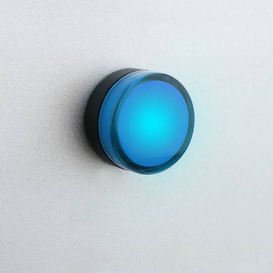 22 mm LED-waakvlam voor 220 VAC blauwe bedieningspanelen
