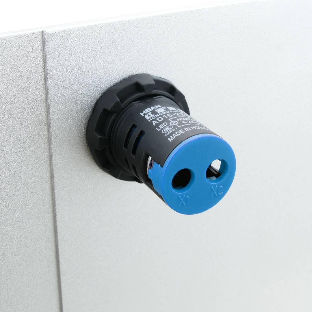 22 mm LED-waakvlam voor 220 VAC blauwe bedieningspanelen