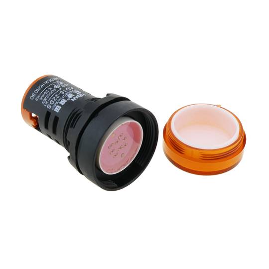Lampka kontrolna LED 22mm do pomarańczowych paneli kontrolnych 220 VAC