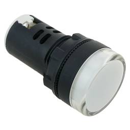 Pilote LED indicateur 22mm 220 VAC pour panneaux de contrôle lumiere blanc
