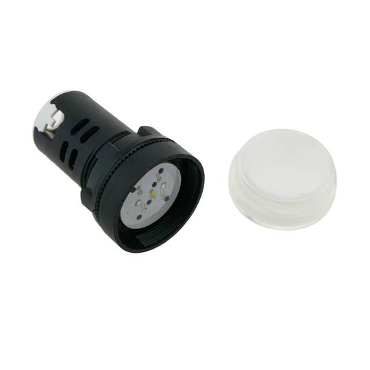 LED Pilot Licht 22mm für Bedienfelder 220 VAC weiß