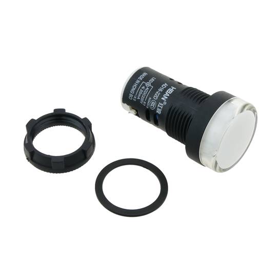 LED Pilot Licht 22mm für Bedienfelder 220 VAC weiß