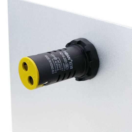 Luz piloto LED intermitente de 22 mm para paneles de control 220 VAC amarillo