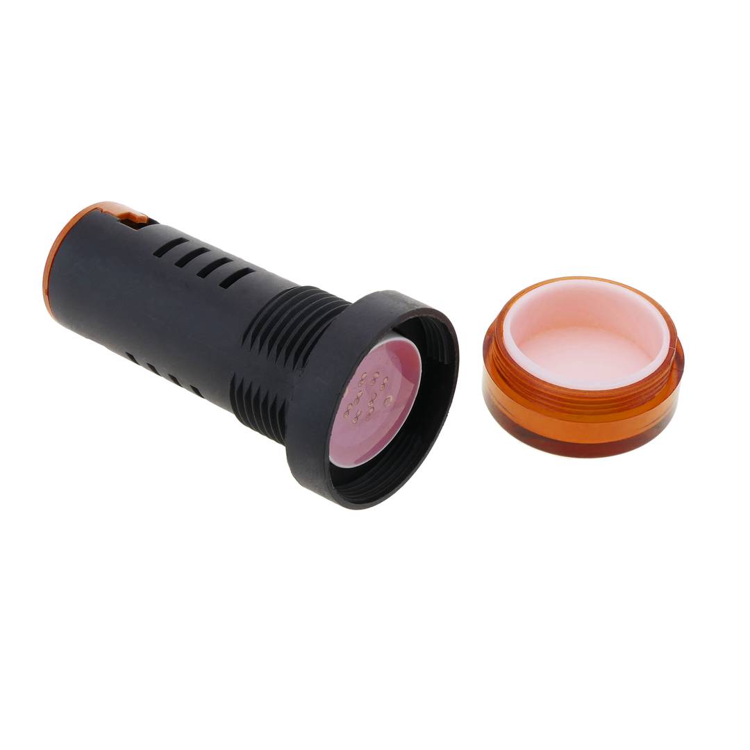 Llum pilot LED intermitent de 22 mm per panells de control 220 VAC taronja