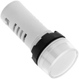 Luz LED piloto intermitente 22mm 220 VAC para painéis de controle branca