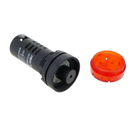 Brzęczyk 22 mm do central alarmowych Czerwony sygnał akustyczny 220 VAC