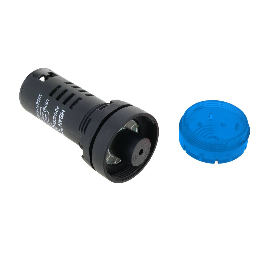 Buzzer 22mm 220 VAC pour panneaux de commande signal sonore bleu