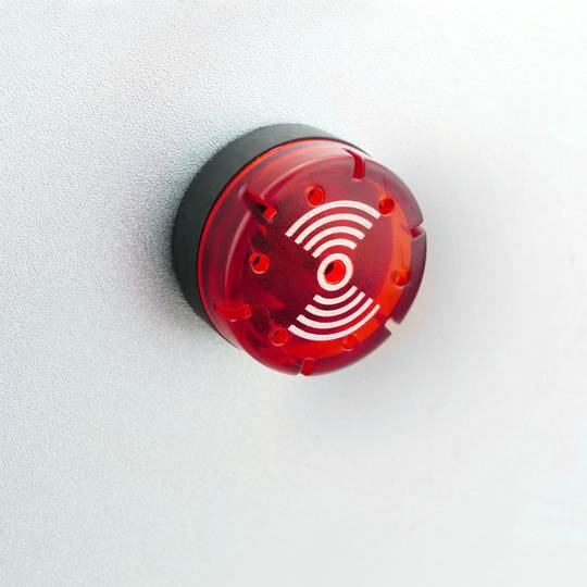 Pilote LED indicateur clignotant avec buzzer-alarme 22mm 220 VAC pour panneaux lumiere rouge