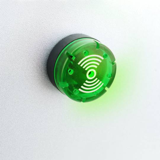 LED Pilot Licht intermittierend 22mm für Bedienfelder 220 VAC mit buzzer grün