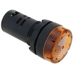LED Pilot Licht intermittierend 22mm für Bedienfelder 220 VAC mit buzzer Orange