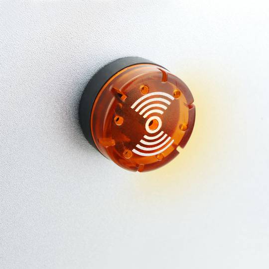 LED knipperend waakvlam met 22 mm zoemer voor bedieningspanelen 220 VAC oranje