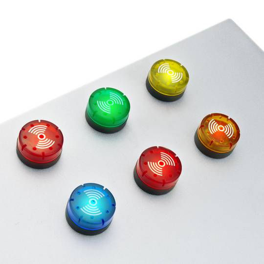 LED knipperend waakvlam met 22 mm zoemer voor bedieningspanelen 220 VAC oranje