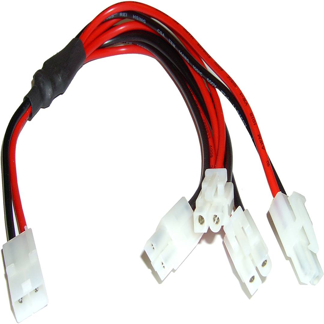 Câble adaptateur compatible avec Tamiya série de 1 x mâle à 4 x femelle 300mm