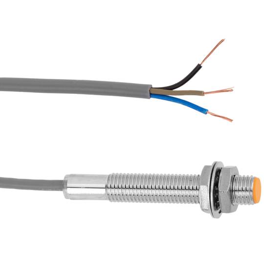 Interruptor sensor de proximidade indutivo 6-36 VDC PNP NO M8 Sn:1mm
