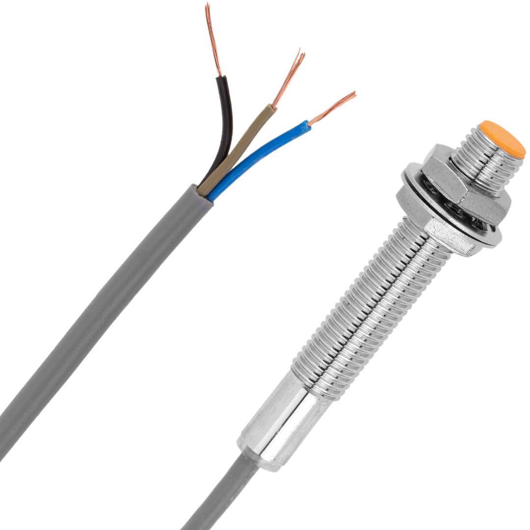 Interruptor sensor de proximidade indutivo 6-36 VDC PNP NO M8 Sn:1mm