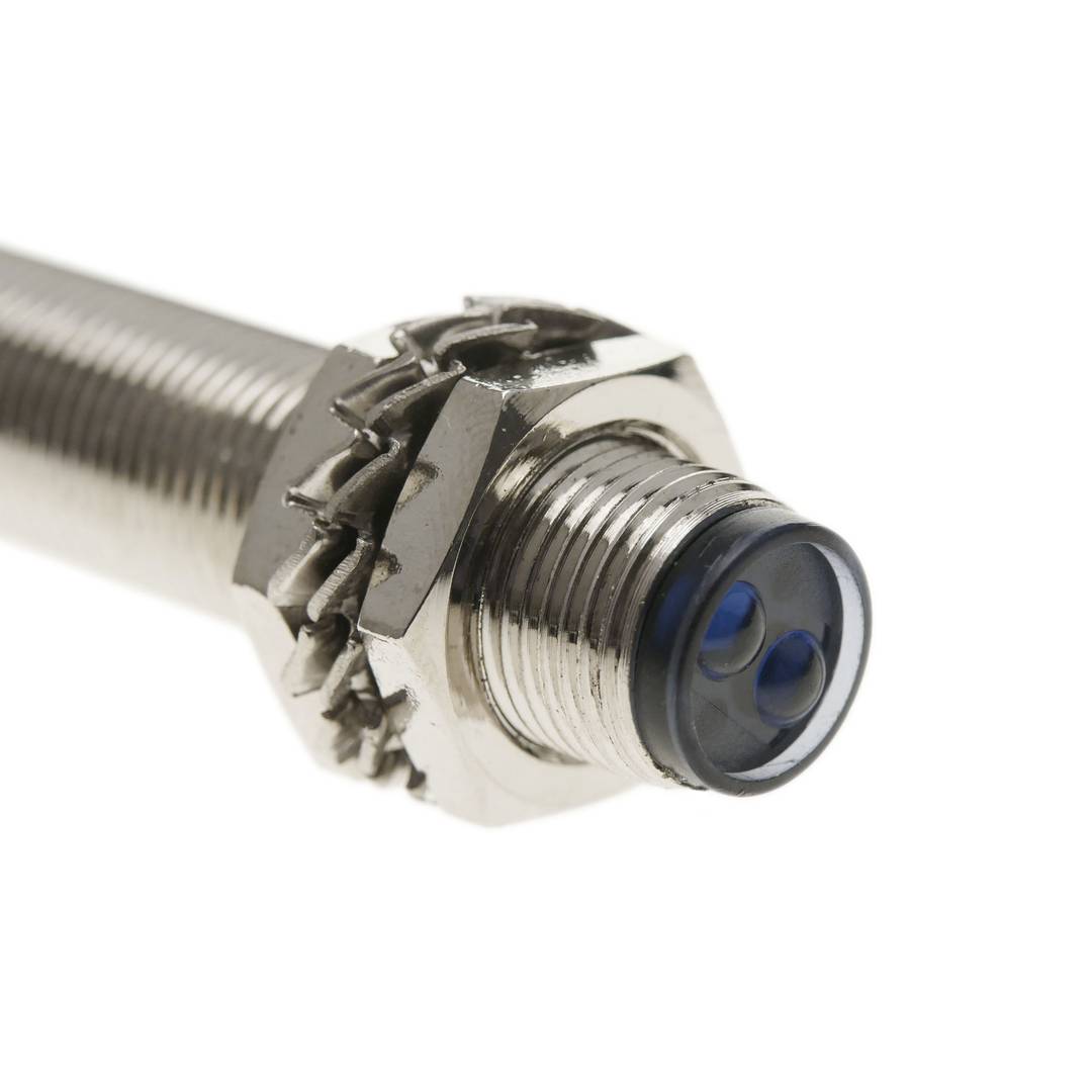 PNP fotocel schakelaar sensor GEEN 10-36VDC M12 8 cm zelfreflecterend