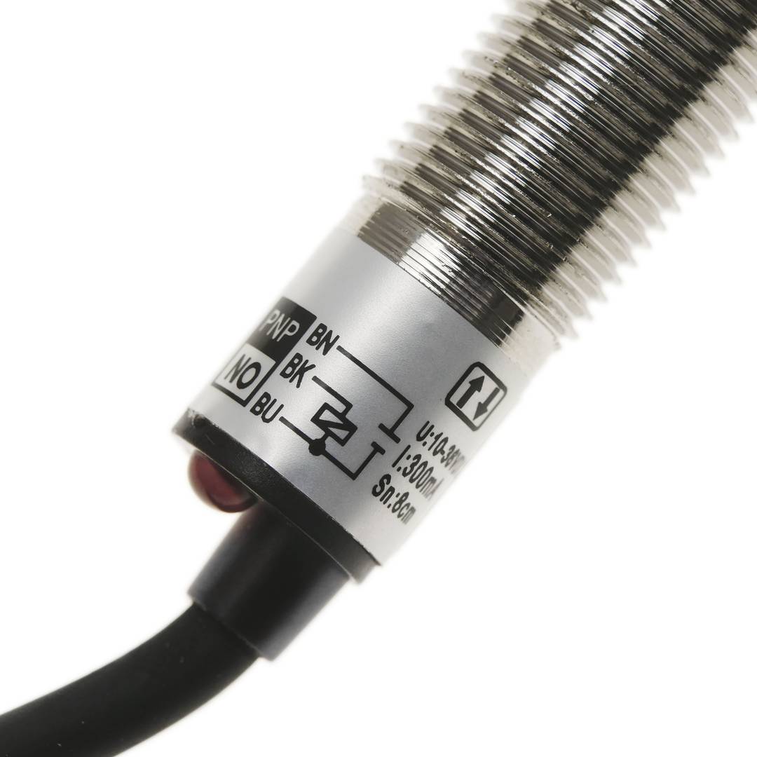 PNP fotocel schakelaar sensor GEEN 10-36VDC M12 8 cm zelfreflecterend