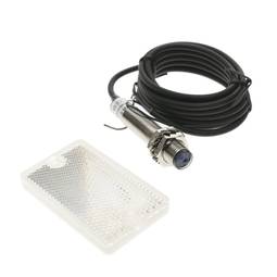 Sensor interruptor célula fotoeléctrica PNP NO 10-36VDC M12 1m reflector