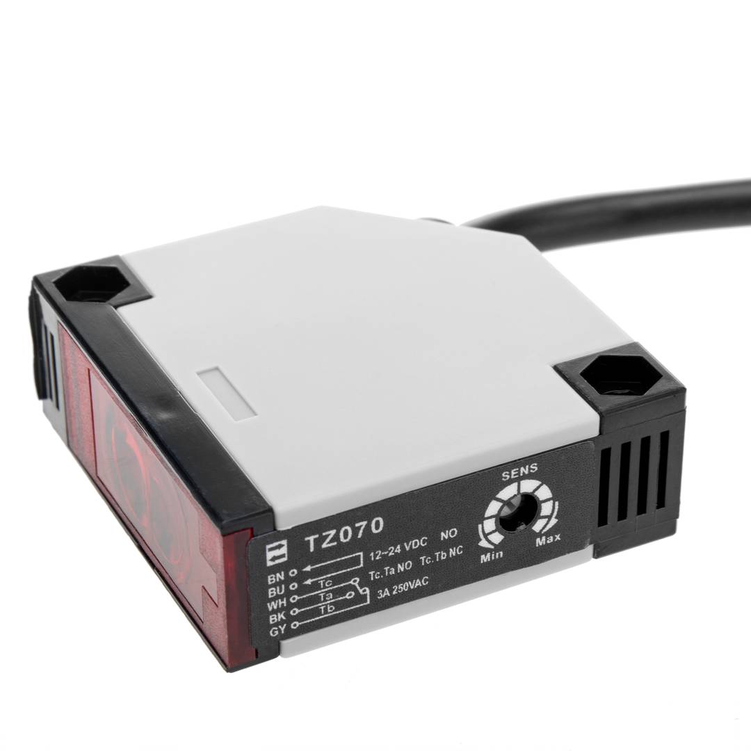 Photoelectric cell sensor switch 30cm NO + NC 12-24VDC 250VAC self-reflective detection