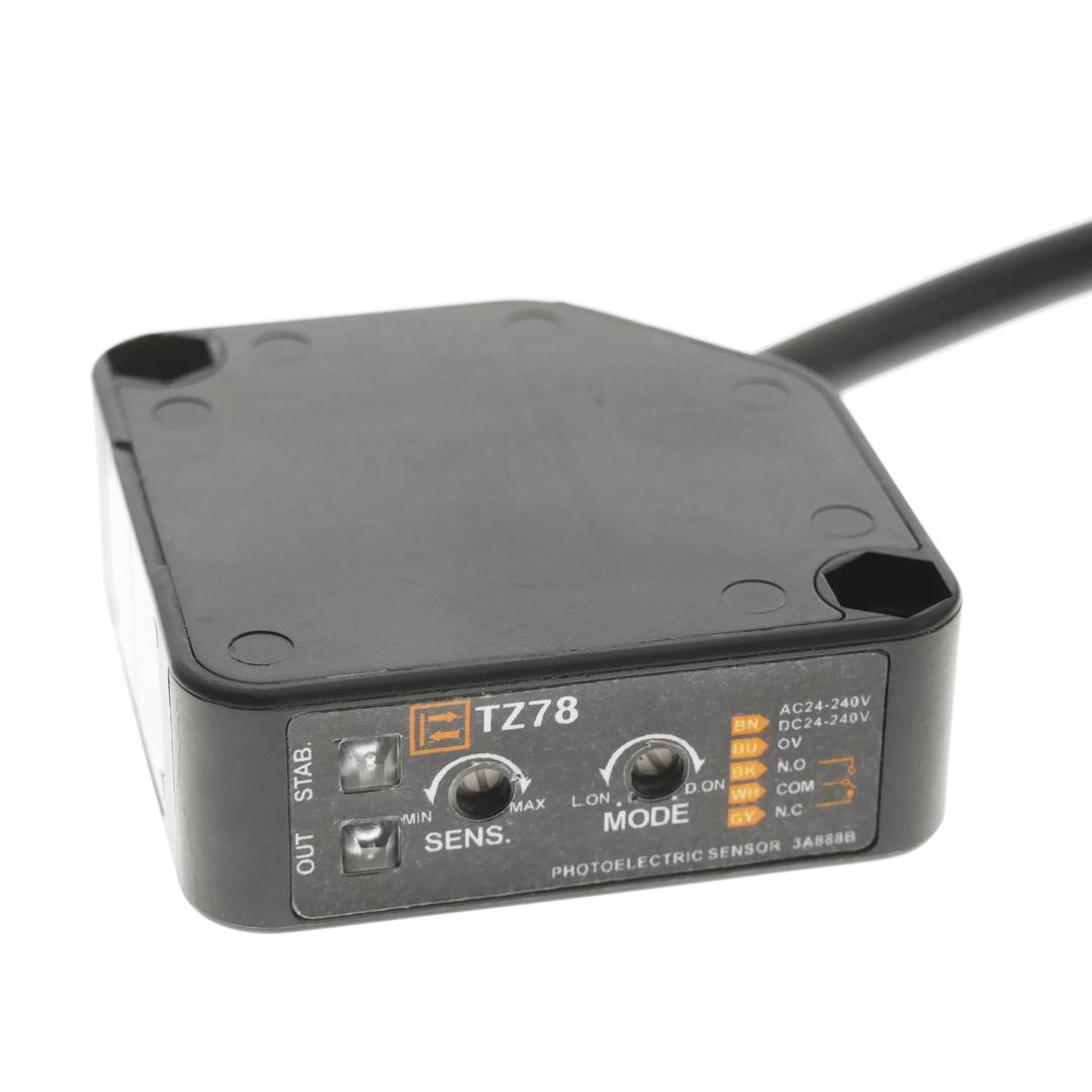 Photoelectric cell sensor switch NO+NC 24-240VAC 24-240VDC 10-30cm retroreflective