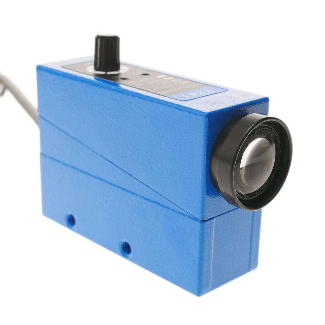 Sensore interruttore sensore foto elettrico fotocellula colore 28x57x85mm 10-30VDC tasteggio