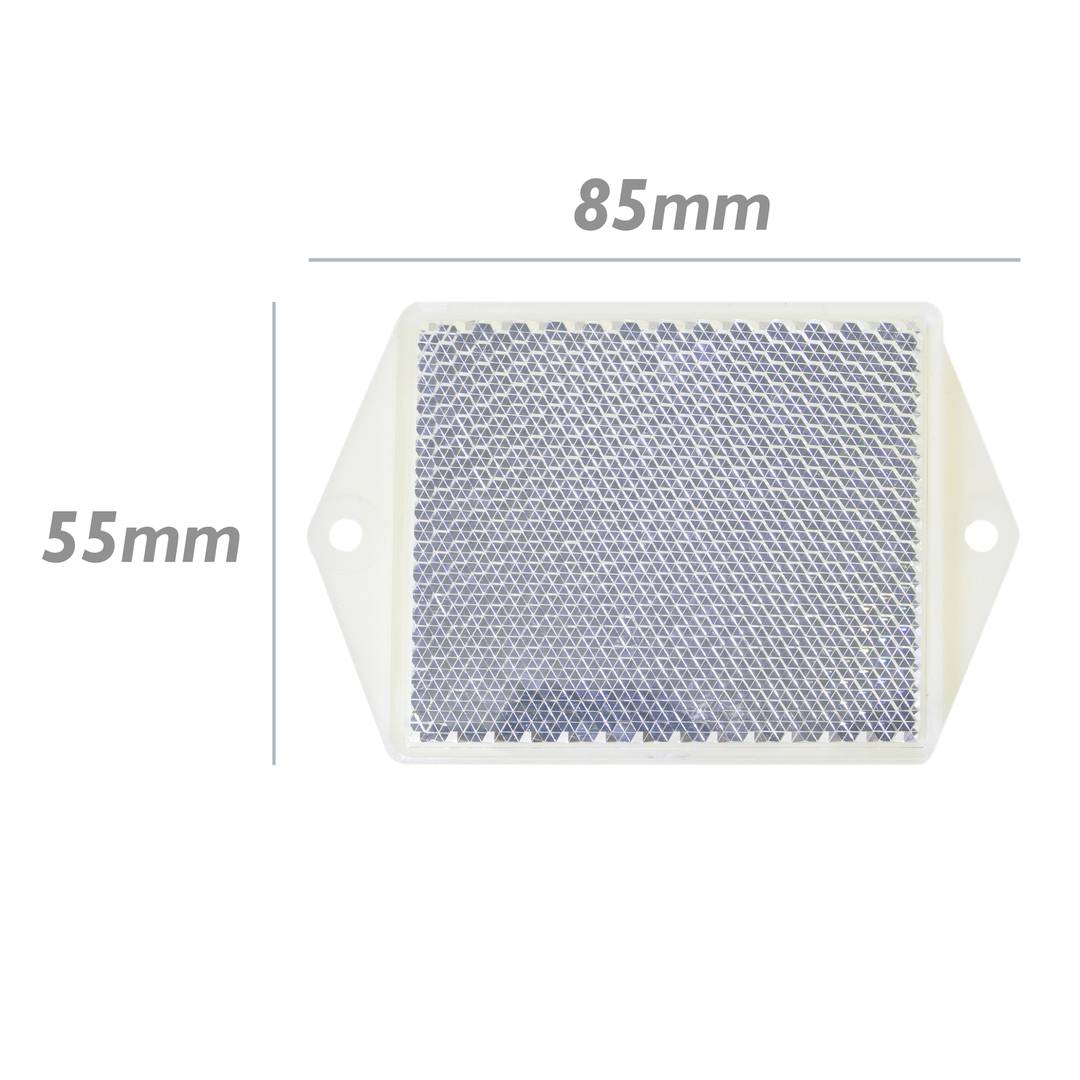 Rectangular catadioptric reflector mirror for photoelectric photocell 85x55mm