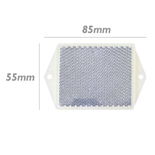 Rectangular catadioptric reflector mirror for photoelectric photocell 85x55mm