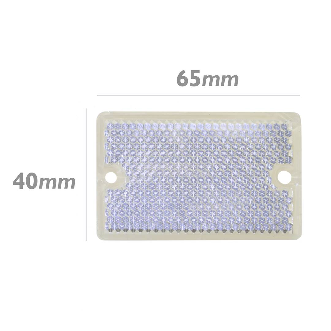 Espejo reflector catadióptrico rectangular para fotocélula fotoeléctrica 59x35mm