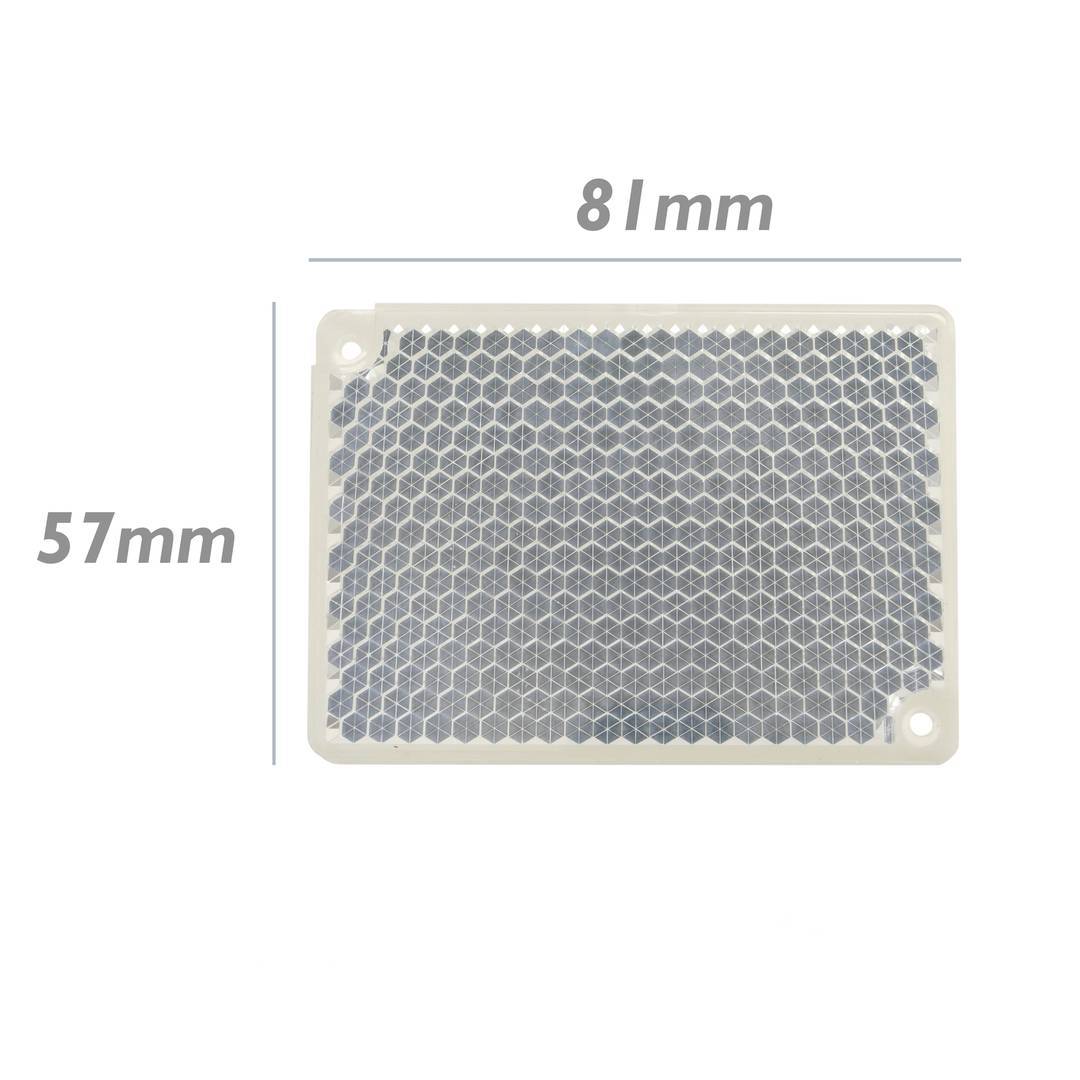 Mirall reflector catadiòptric rectangular per fotocèl·lula fotoelèctrica 72x52mm