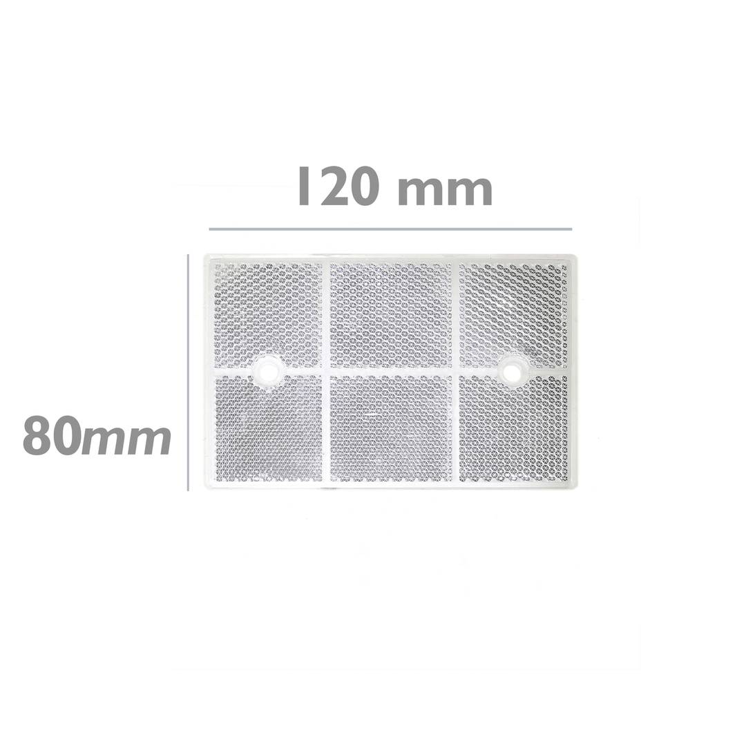 Espelho reflector catadioptric retangular para fotocélula fotoelétrico 112x73mm