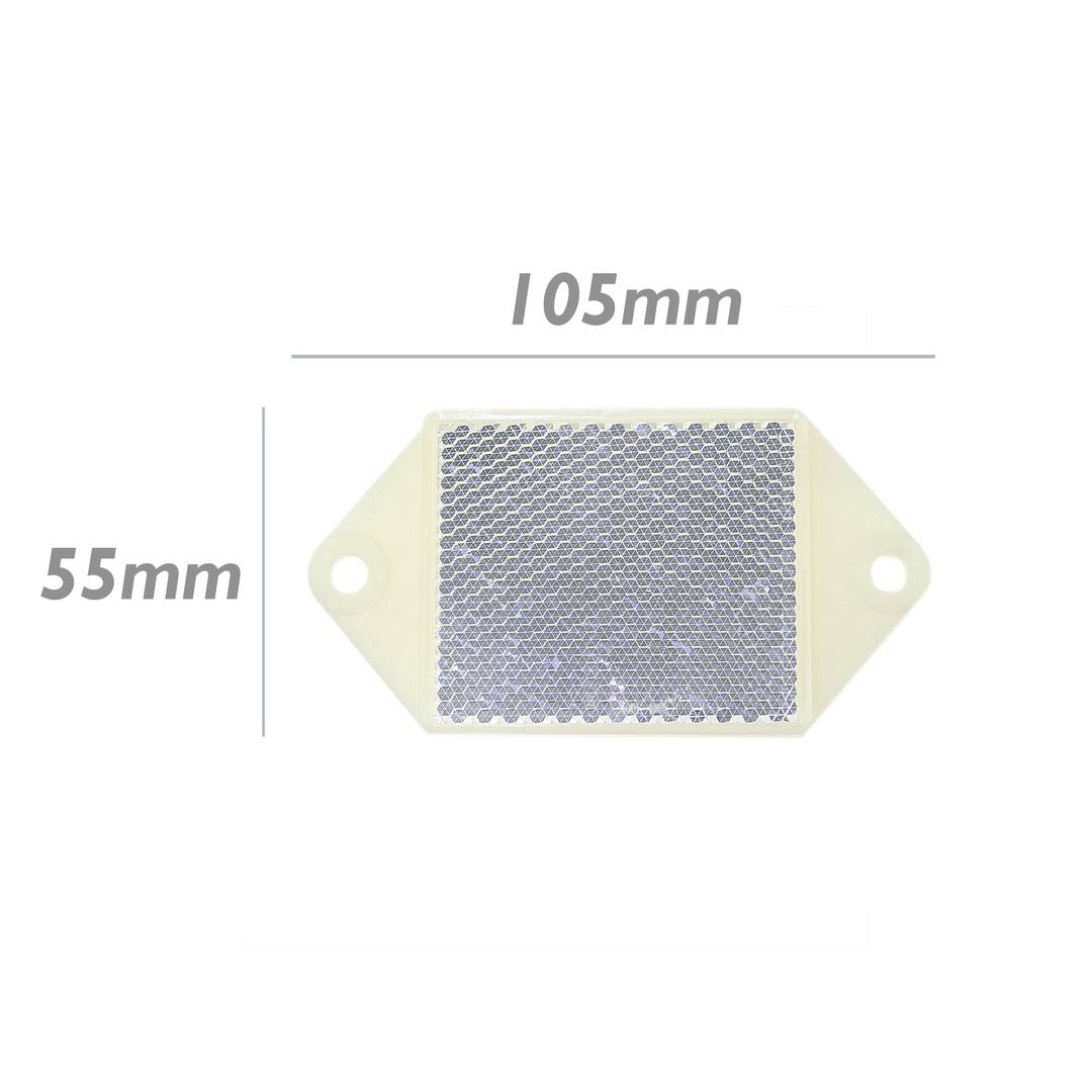 Espelho reflector catadioptric retangular para fotocélula fotoelétrico 58x49 mm