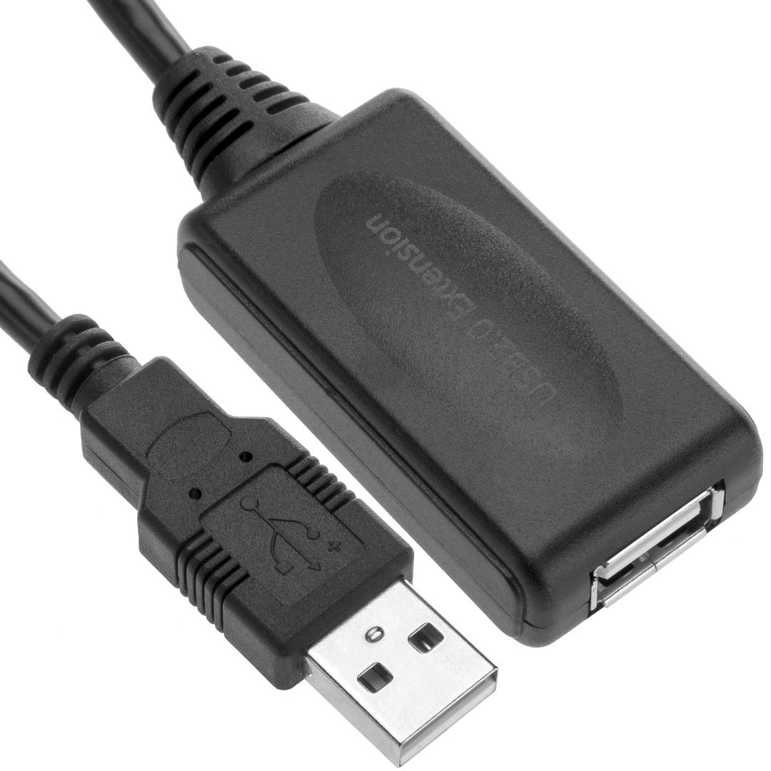 interieur Gewaad Reproduceren Verlengkabel USB 2.0 verlenging 10m A-male naar A-female - Cablematic