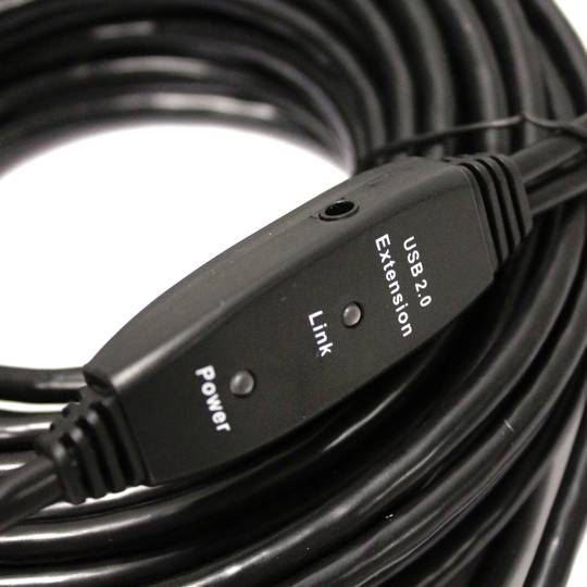 USB 2.0 Extensió Cable AM a 2 AH amb alimentació de 15m