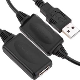 Cavo di prolunga USB 2.0 Estensione di 15m connettore A maschio-femmina con alimentazione